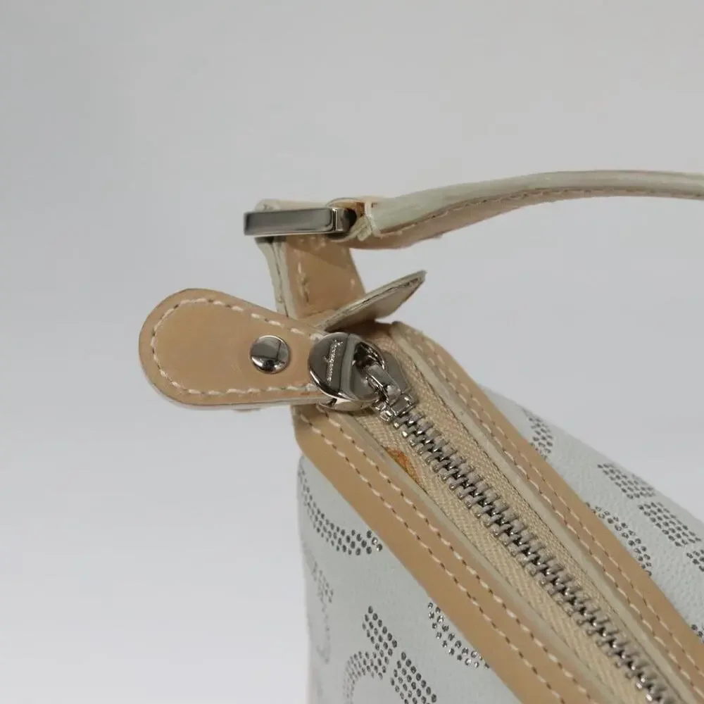 Salvatore Ferragamo Coated Canvas Accessory Pouch Gray
